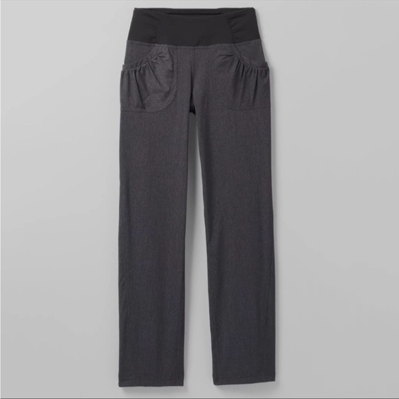 NWT Prana Summit Mid Rise Pull On Straight Leg Adjustable Pant Charcoal - Picture 3 of 10